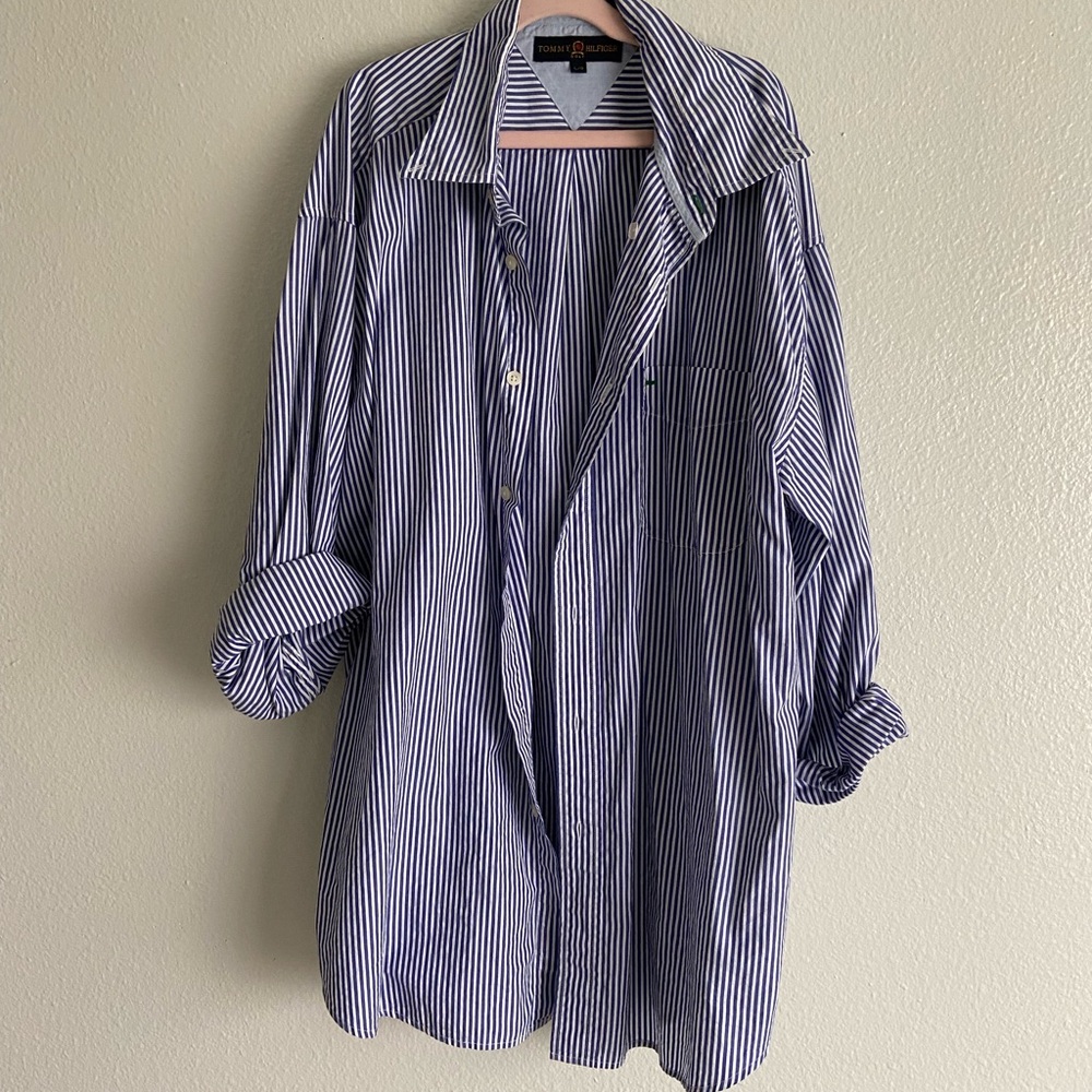 Tommy Hilfiger Blue Casual Button Down Shirt